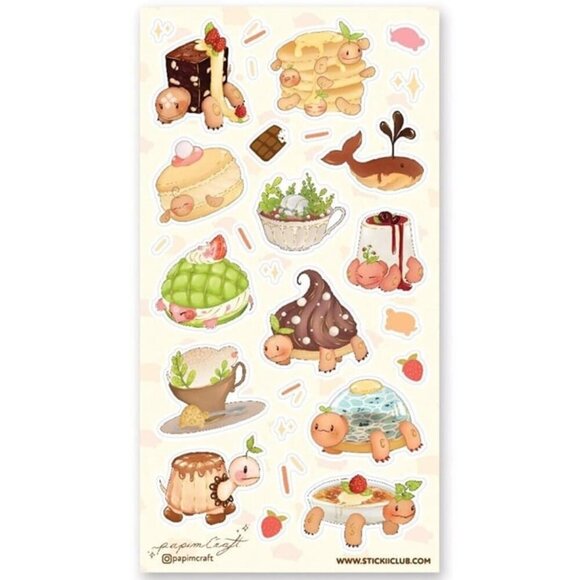 3 for $15 - Treat Turtles Stickers - 1 Sticker Sheet - NEW in Packaging - Picture 1 of 3